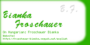 bianka froschauer business card